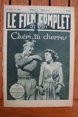 FILM COMPLET | LE magazine cover Issue 329 17 March 1927