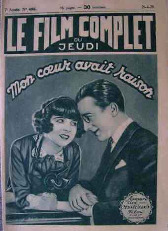 FILM COMPLET | LE magazine cover Issue 496 April 1928