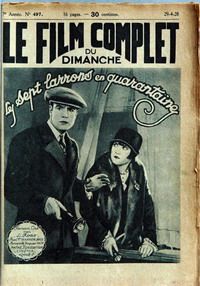 FILM COMPLET | LE magazine cover Issue 497 April 1928