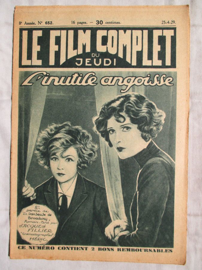 FILM COMPLET | LE magazine cover Issue 652 25 April 1929