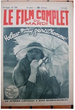 FILM COMPLET | LE magazine cover Issue 730 22 October 1929