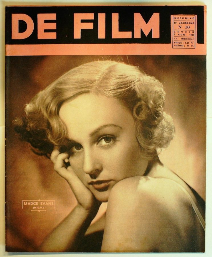 DE FILM magazine side cover 9 August 1936
