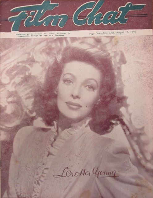 FILM CHAT magazine side cover 17 August 1945