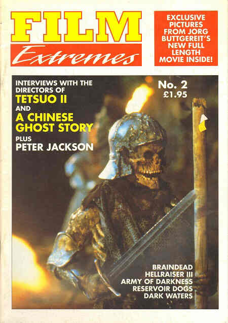 FILM EXTREMES magazine side cover Issue 2  1992