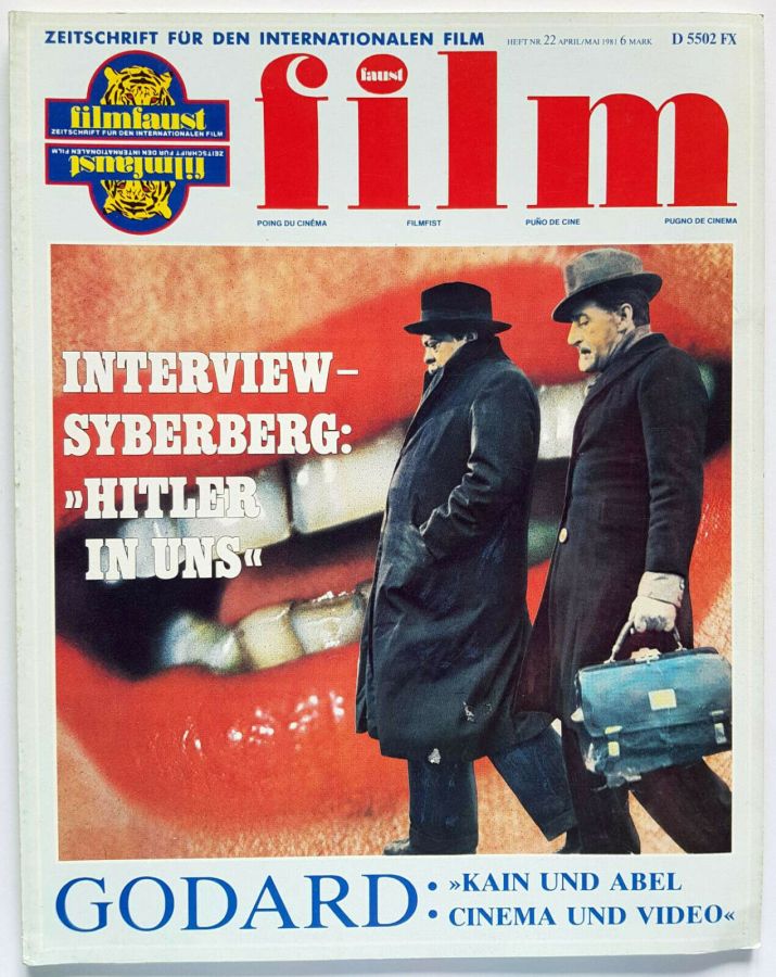 FILMFAUST magazine side cover Issue 22  1981