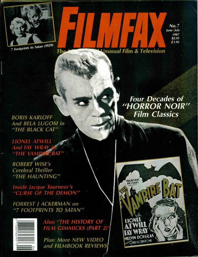 FILMFAX magazine side cover Issue 7 June/July 1987