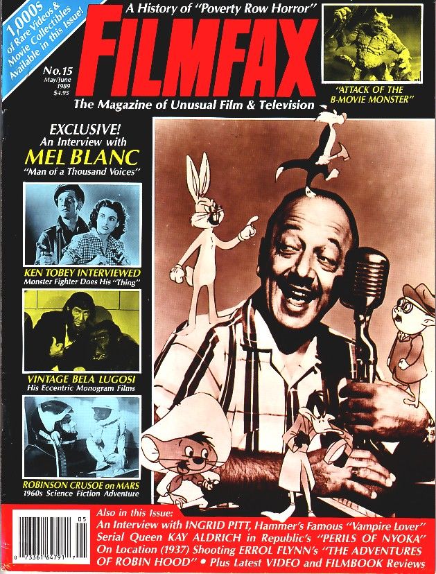 FILMFAX magazine side cover Issue 15 May/June 1989