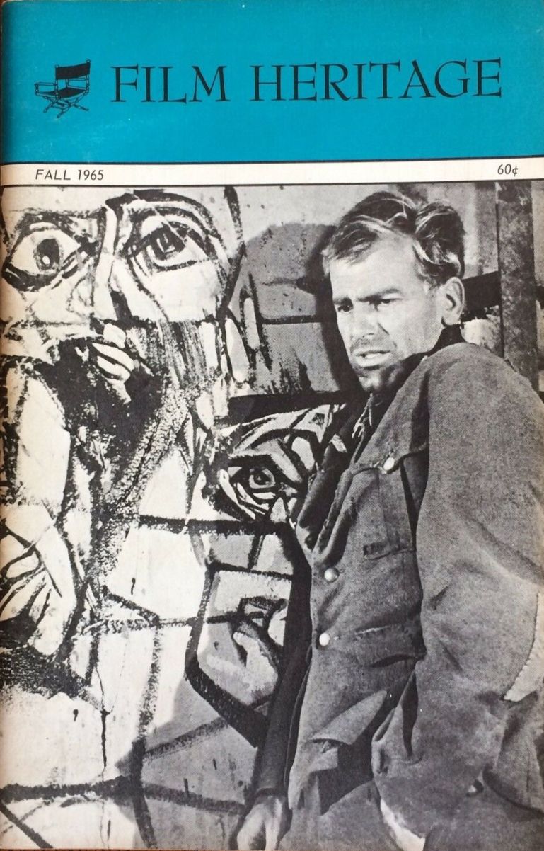 FILM HERITAGE magazine side cover Issue 1  Vol 1 No  1 Fall 1965