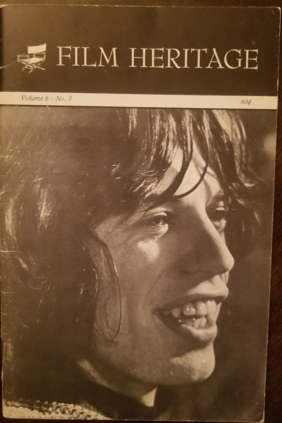 FILM HERITAGE magazine side cover Issue 23  Vol 6 No  3  March 1971