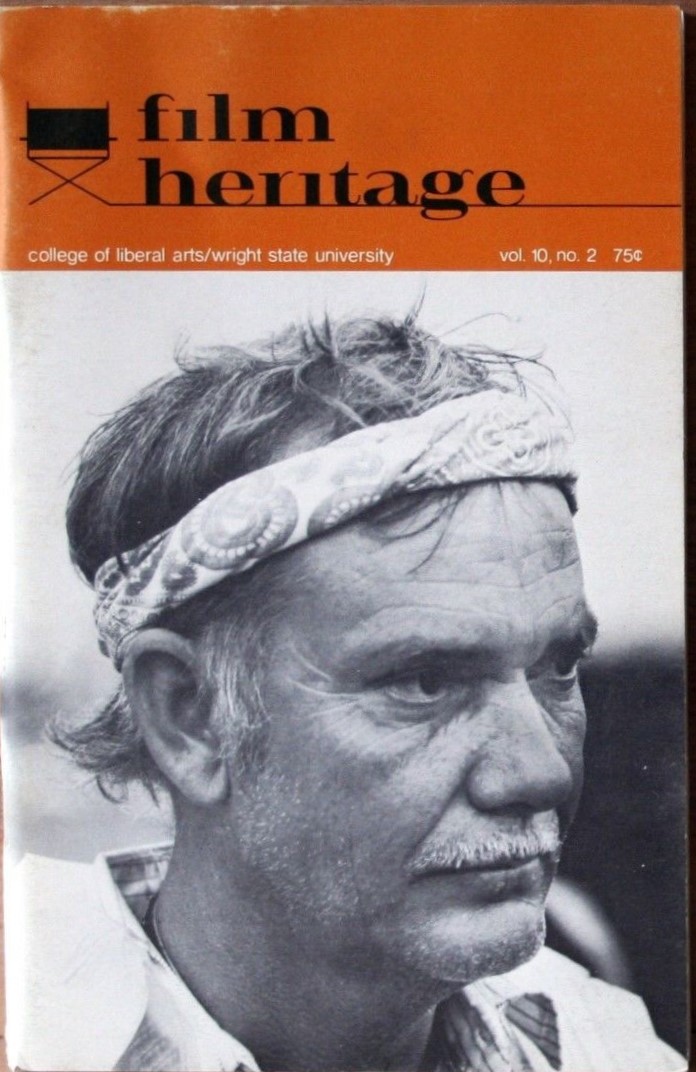 FILM HERITAGE magazine side cover Issue 38  Vol 10 No  2  December 1974