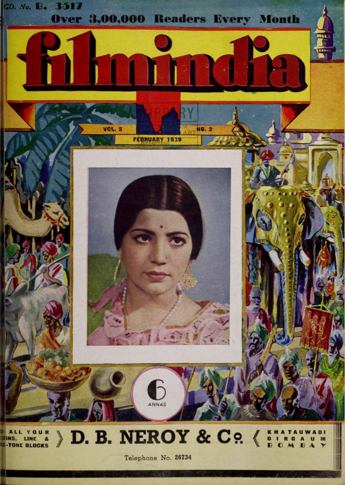 FILMINDIA magazine cover February 1939