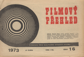 FILMOVY PREHLED magazine side cover Issue 16  1973