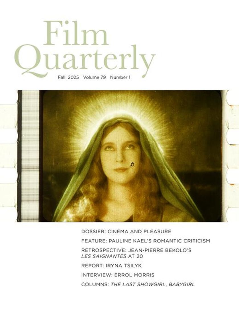 FILM QUARTERLY magazine side cover Fall 2025