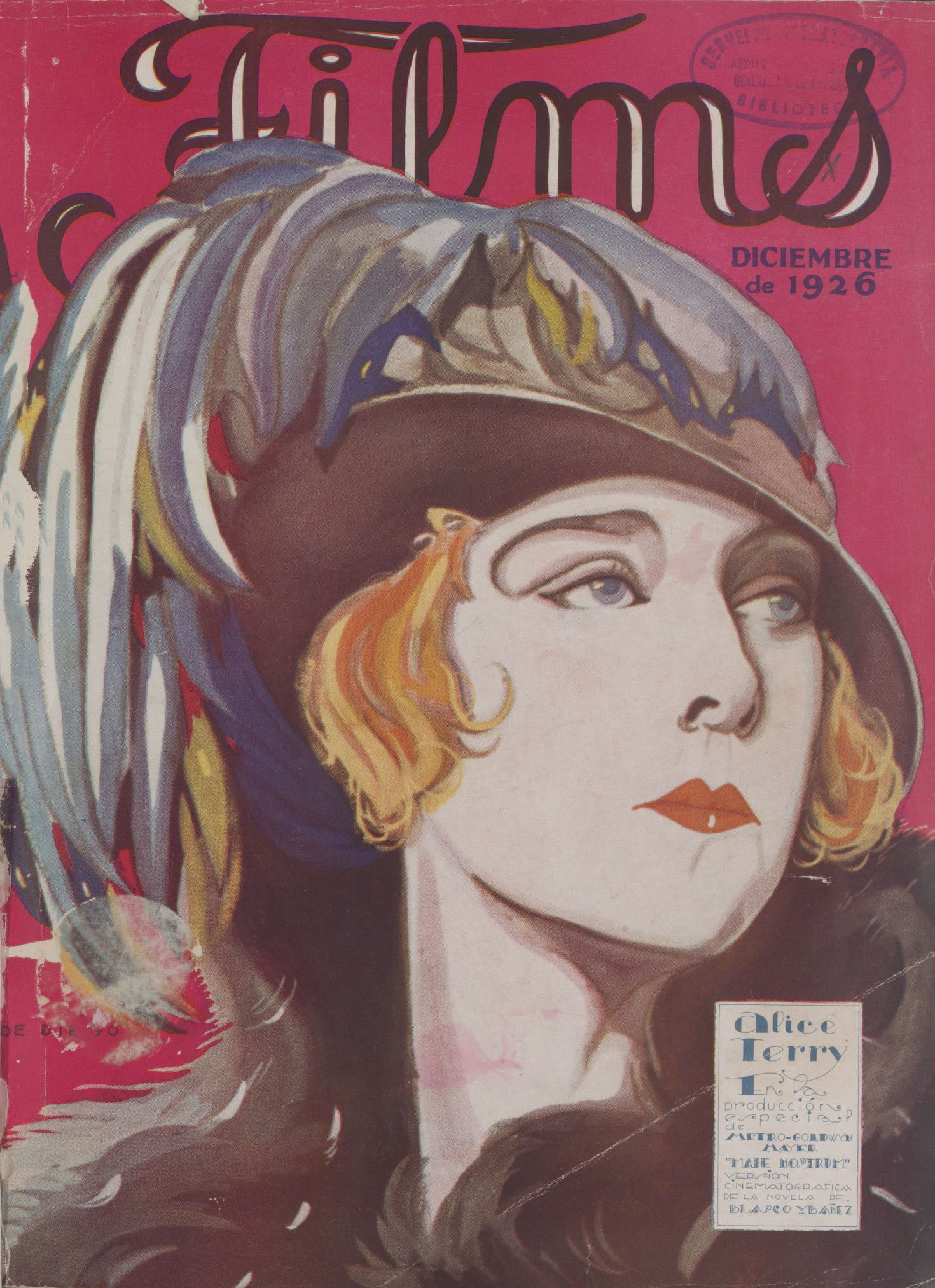 FILMS LA REVISTA DEL CINEMA magazine side cover  Vol 1 # 1  December 1926