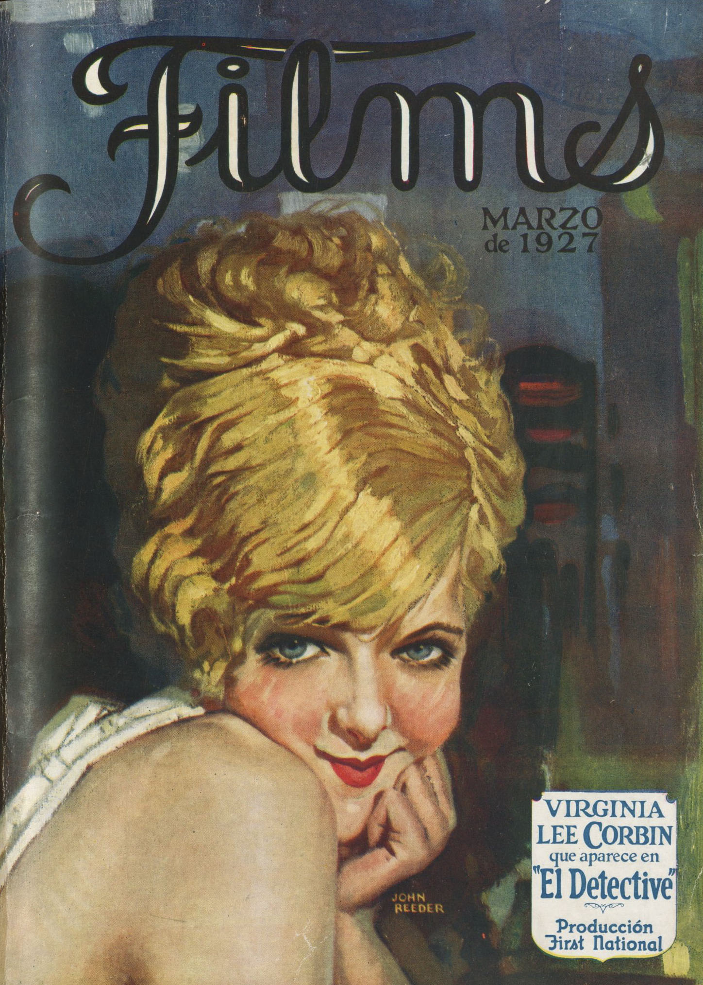 FILMS LA REVISTA DEL CINEMA magazine side cover  Vol 2 # 3  March 1927