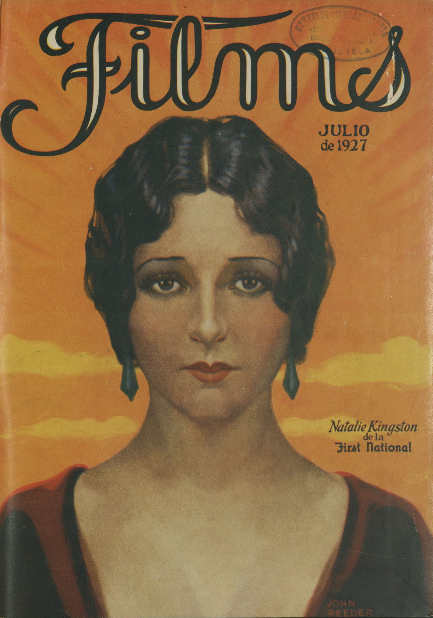 FILMS LA REVISTA DEL CINEMA magazine side cover  Vol 3 # 1  July 1927
