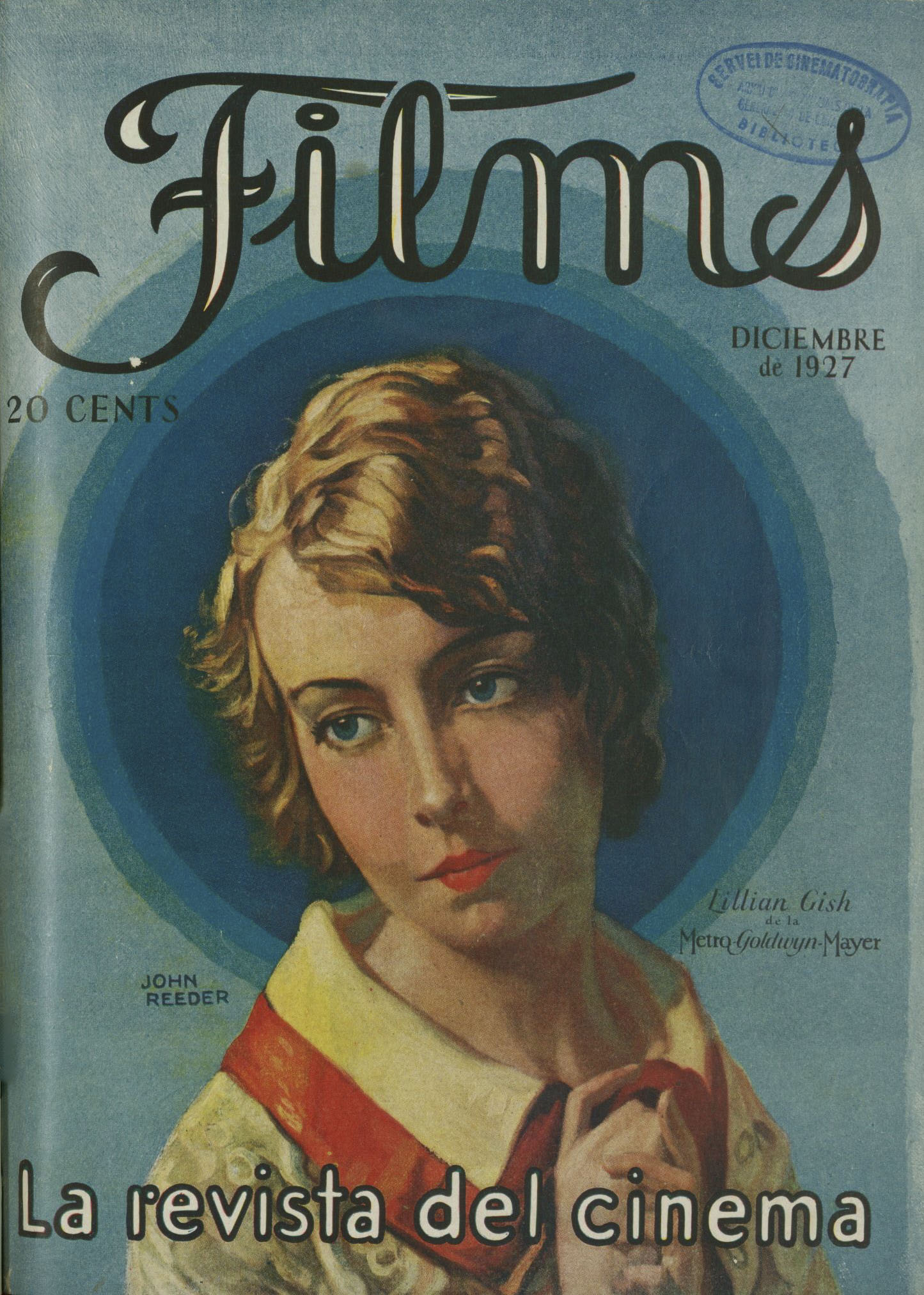 FILMS LA REVISTA DEL CINEMA magazine side cover  Vol 3 # 6  December 1927