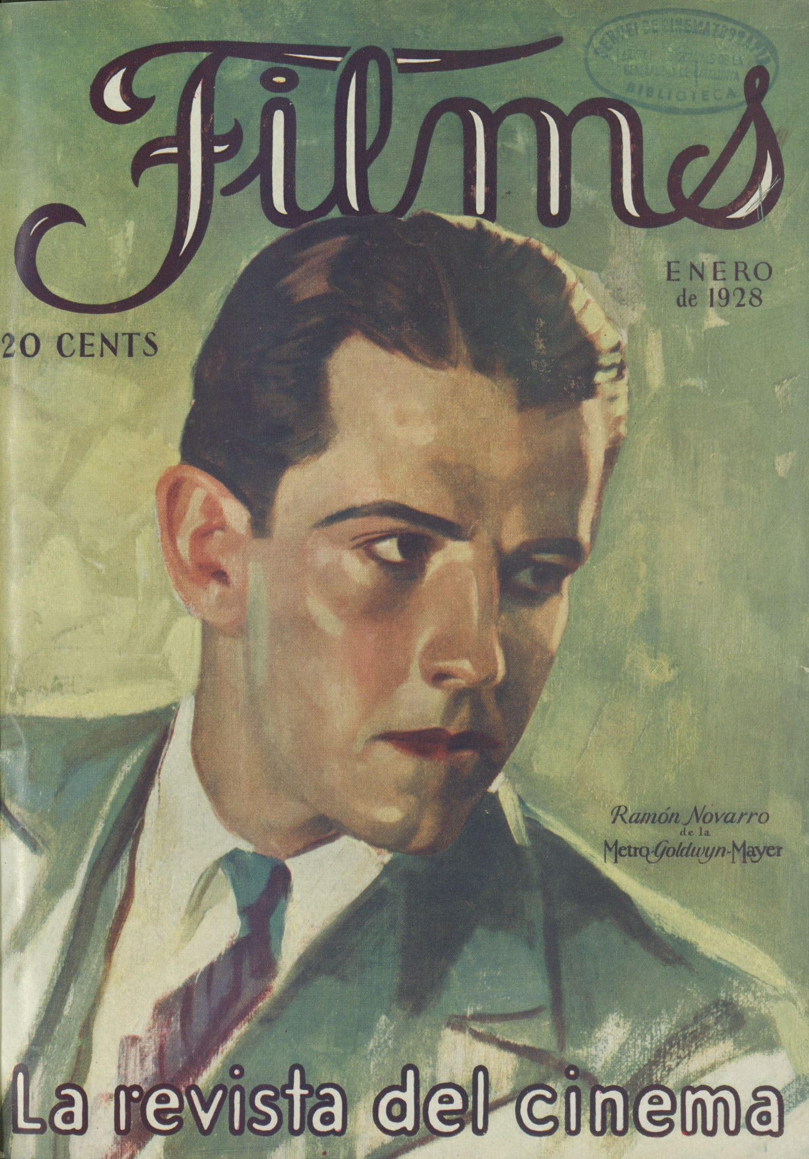 FILMS LA REVISTA DEL CINEMA magazine side cover  Vol 4 # 1  January 1928
