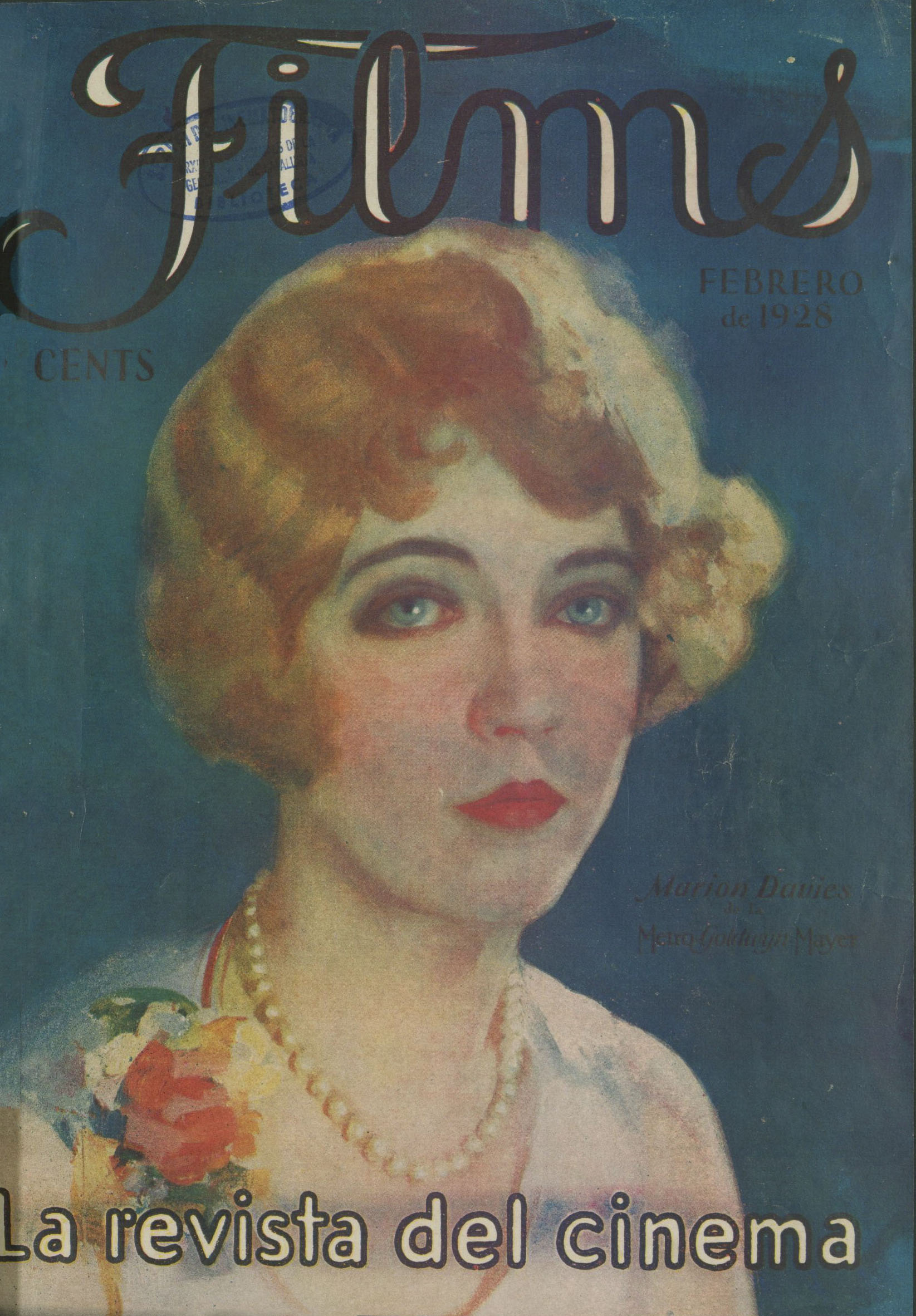 FILMS LA REVISTA DEL CINEMA magazine side cover  Vol 4 # 2  February 1928