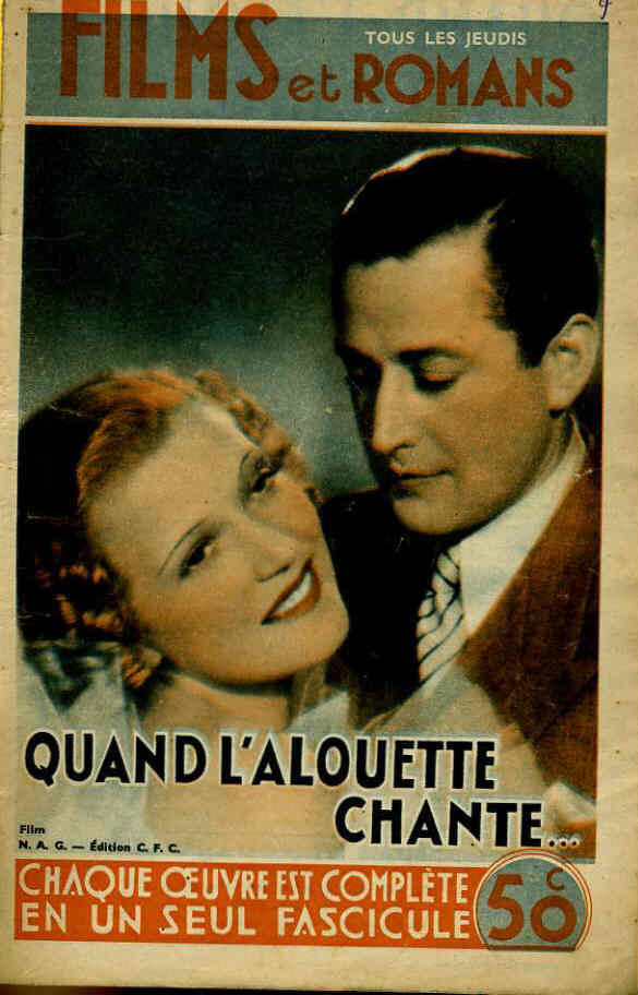 FILMS ET ROMANS magazine cover Issue 9  1938