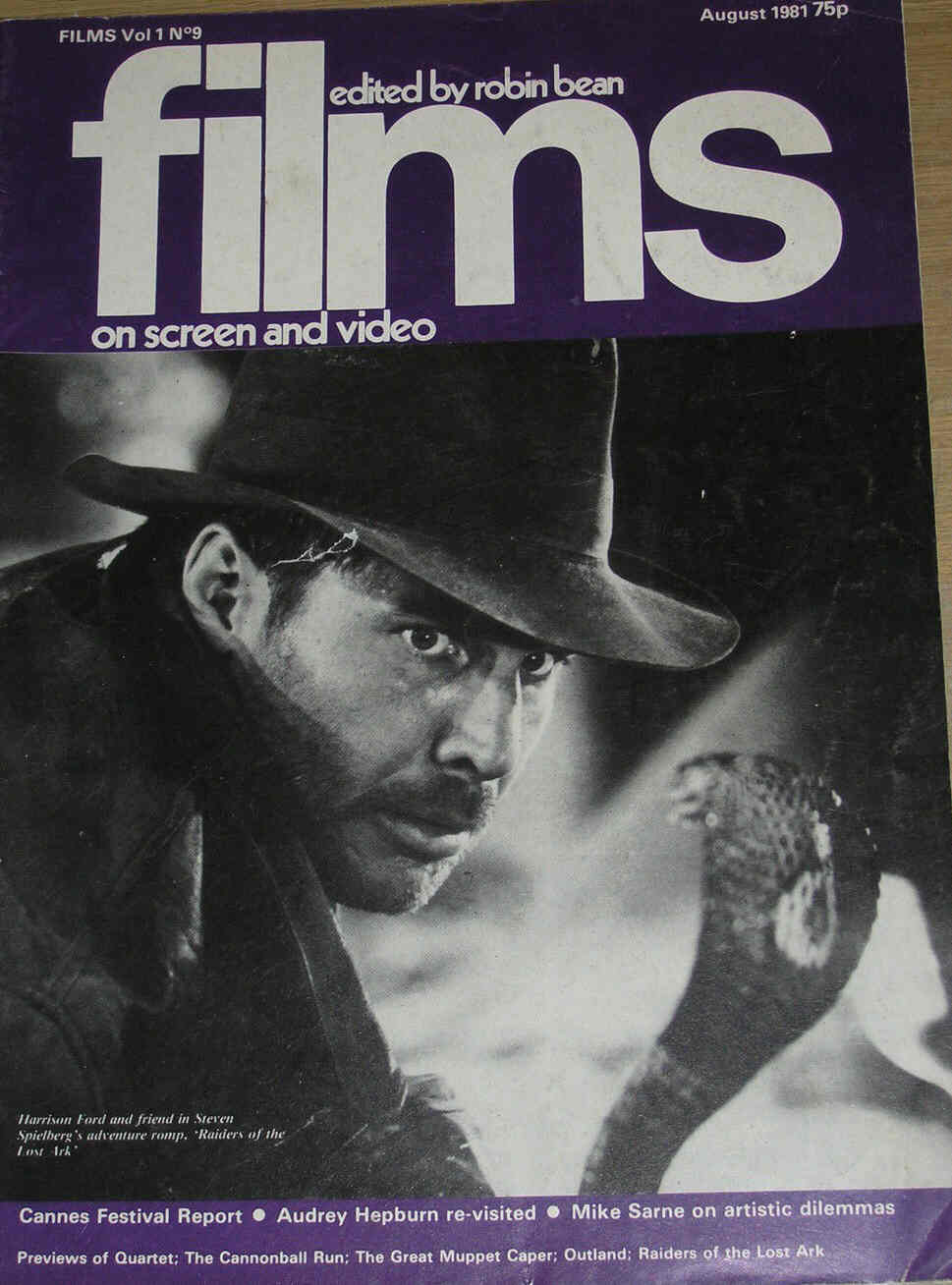 FILMS ON SCREEN AND VIDEO magazine cover  Vol 1 # 9 August 1981