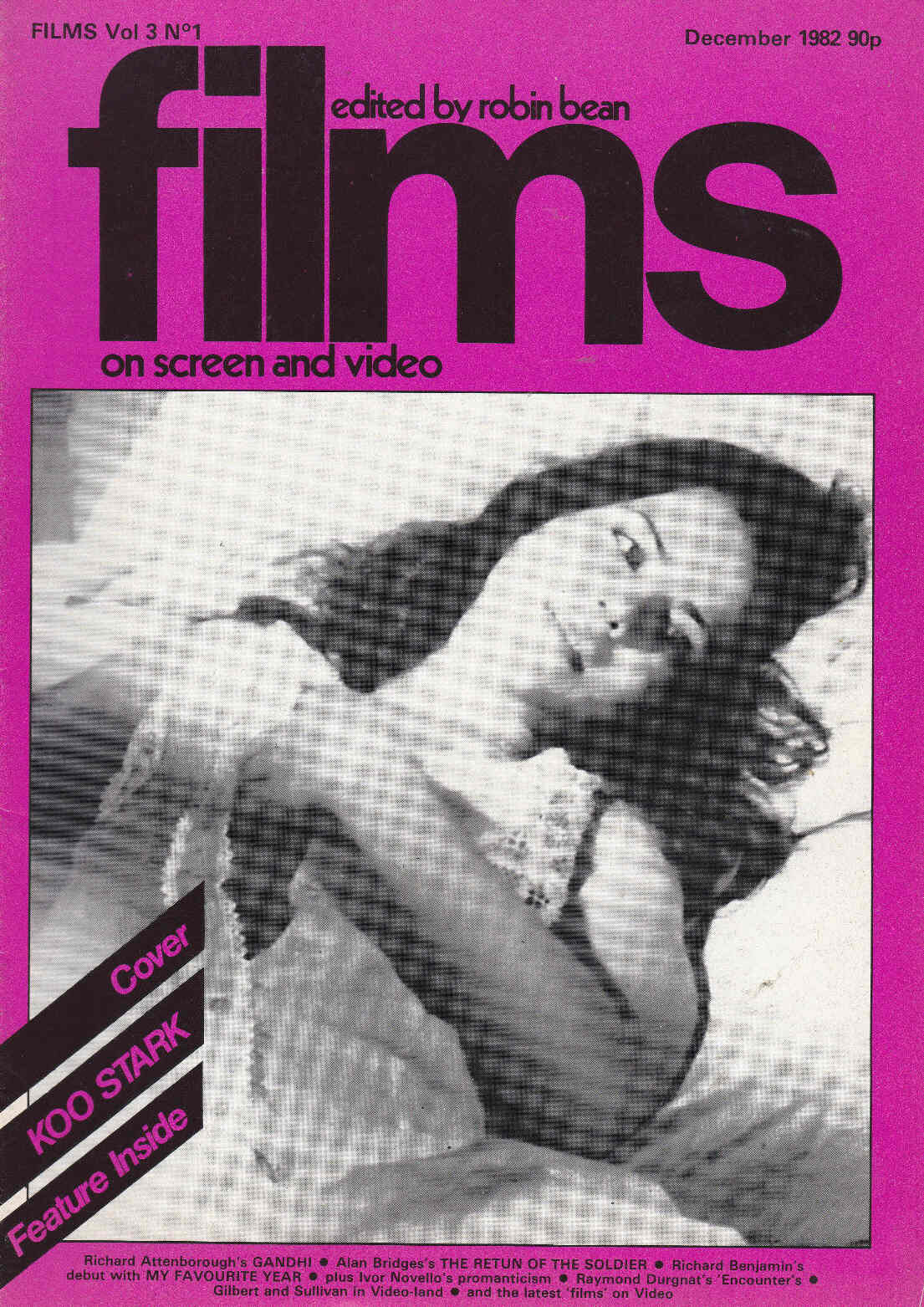 FILMS ON SCREEN AND VIDEO magazine cover Vol 3 # 1 - December 1982