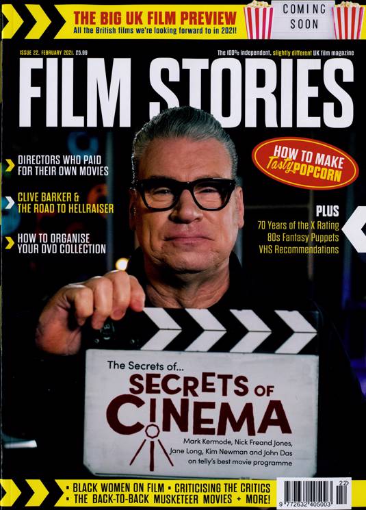FILM STORIES (UK) magazine side cover Issue 22  February 2021