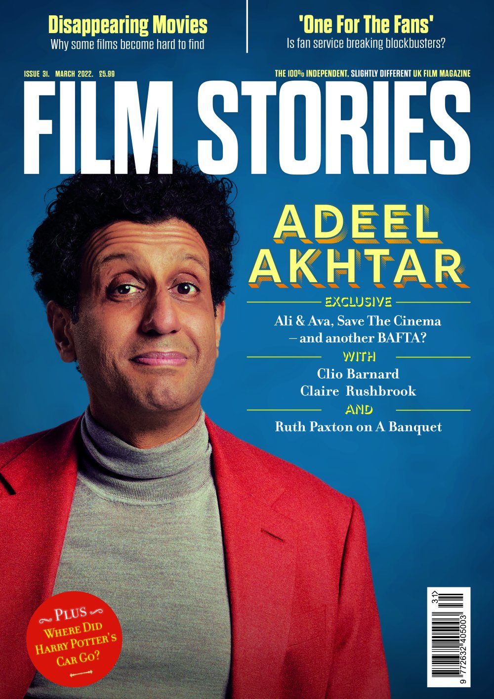 FILM STORIES (UK) magazine side cover Issue 31  March 2022