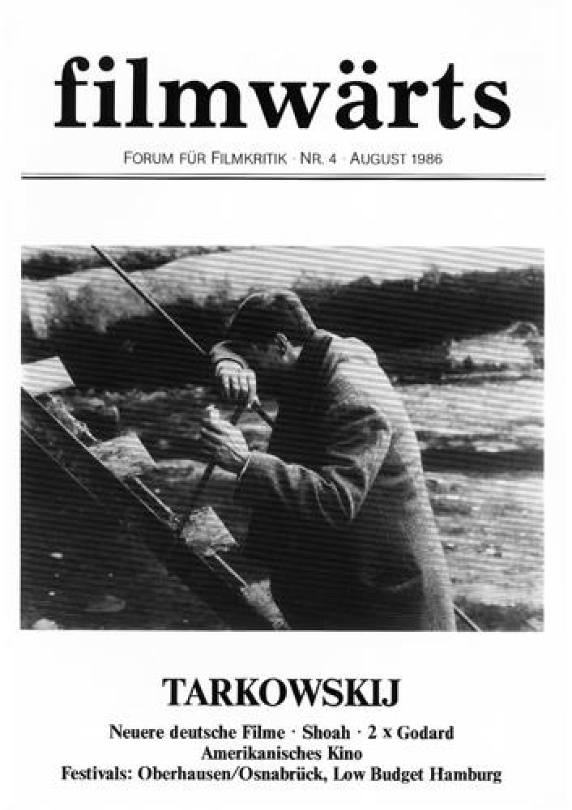 FILMWARTS magazine side cover Issue 4  August 1986
