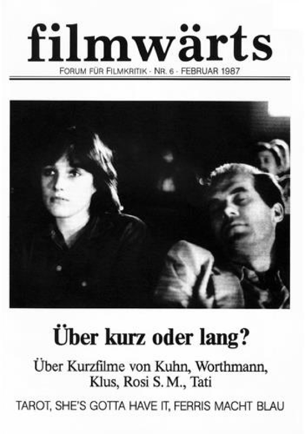 FILMWARTS magazine side cover Issue 6  February 1987