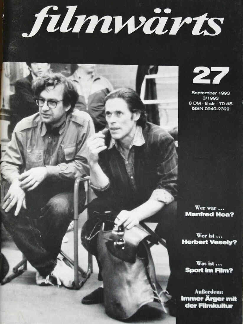 FILMWARTS magazine side cover Issue 27 September 1993