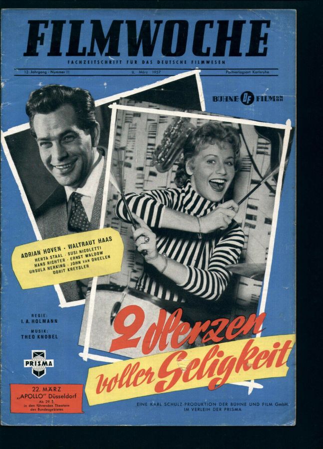 FILMWOCHE magazine side cover Issue 11 9 March 1957