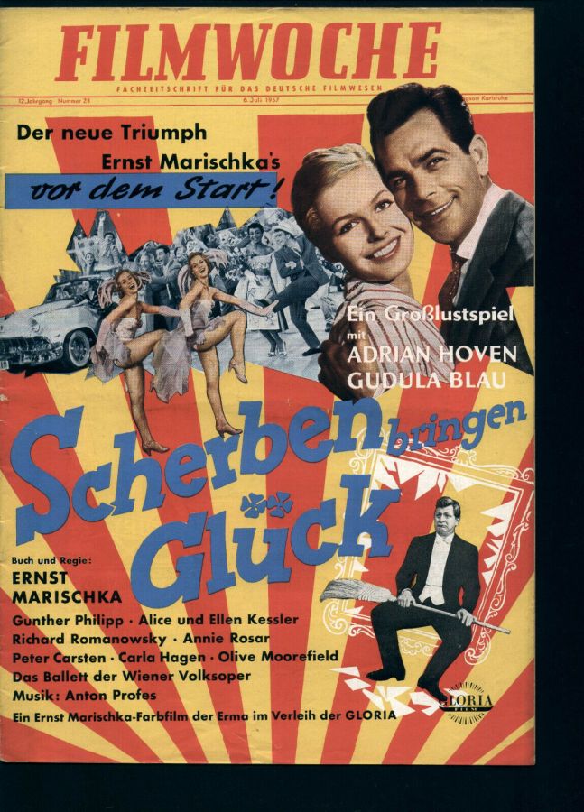 FILMWOCHE magazine side cover Issue 28 6 July 1957