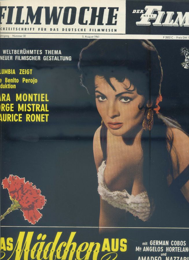 FILMWOCHE magazine side cover Issue 32 5 August 1961