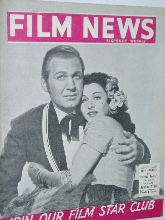 WEEKLY FILM NEWS/FILM NEWS magazine cover 20 February 1954