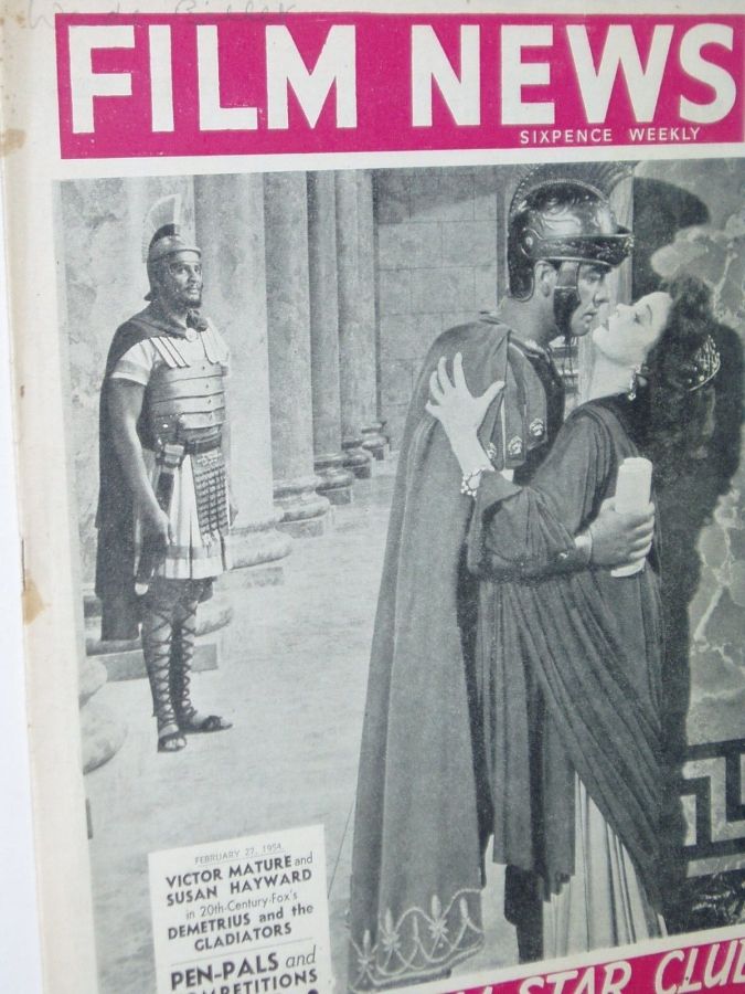 WEEKLY FILM NEWS/FILM NEWS magazine cover 27 February 1954