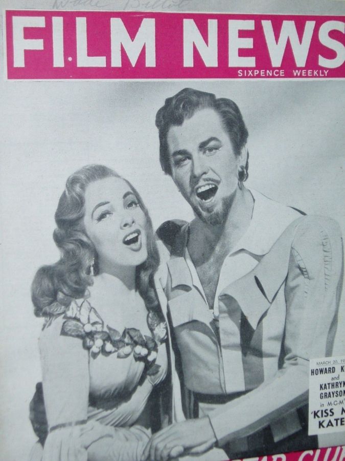 WEEKLY FILM NEWS/FILM NEWS magazine cover 20 March 1954