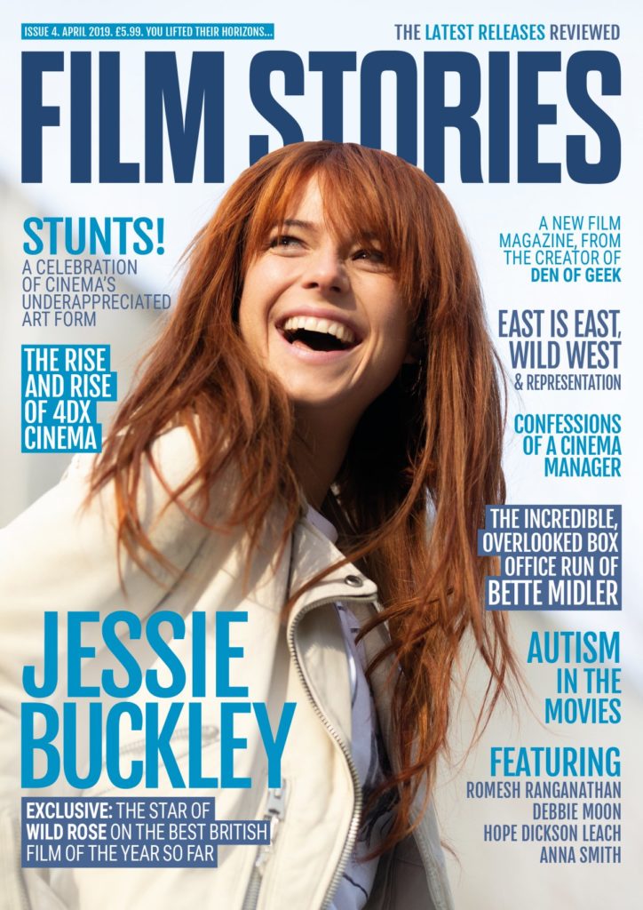 FILM STORIES (UK) magazine side cover Issue 4  April 2019