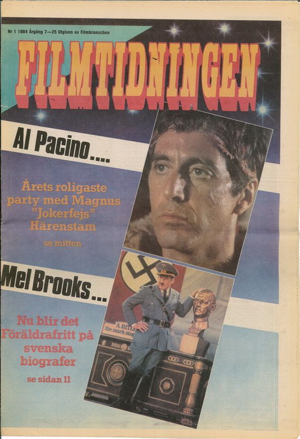FILM TIDNINGEN magazine side cover Issue 1   1984