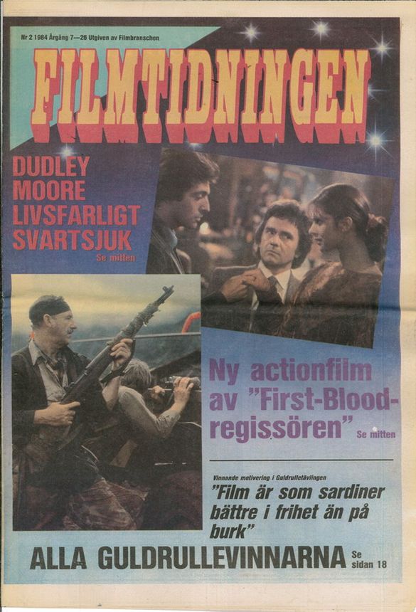 FILM TIDNINGEN magazine side cover Issue 2   1984