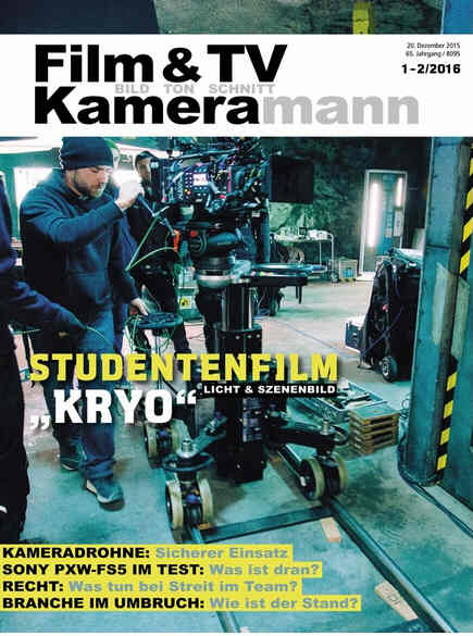 FILM TV KAMERAMANN magazine cover Issue 1-2 January/February 2016