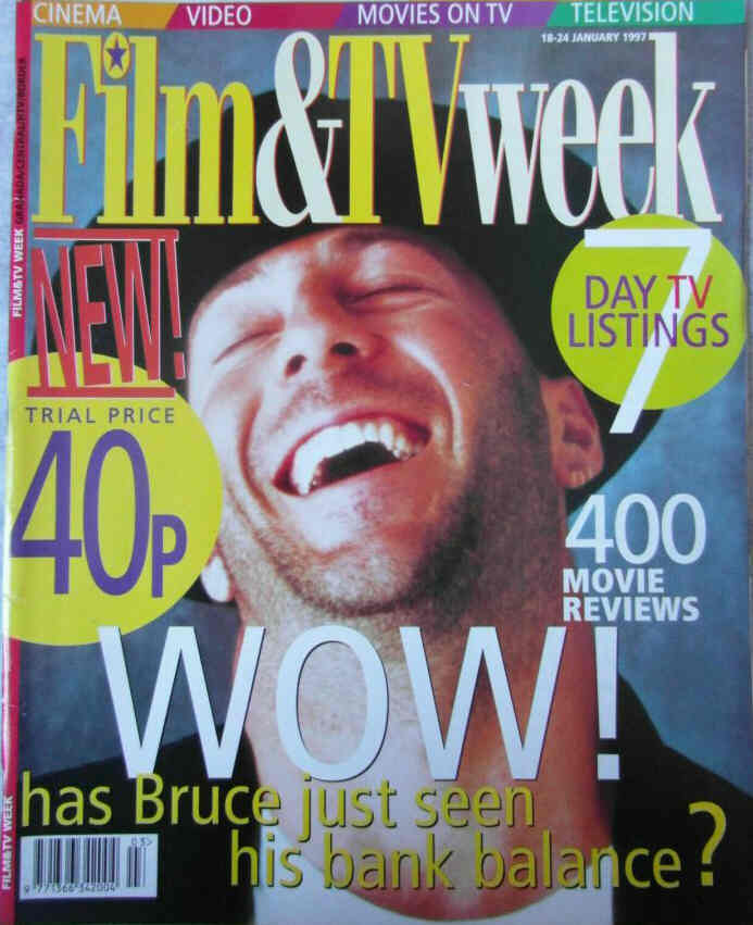 FILM AND TV WEEK magazine side cover 18 January 1997
