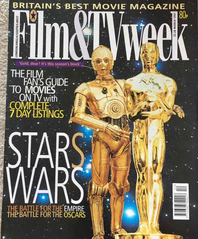 FILM AND TV WEEK magazine side cover 22 March 1997