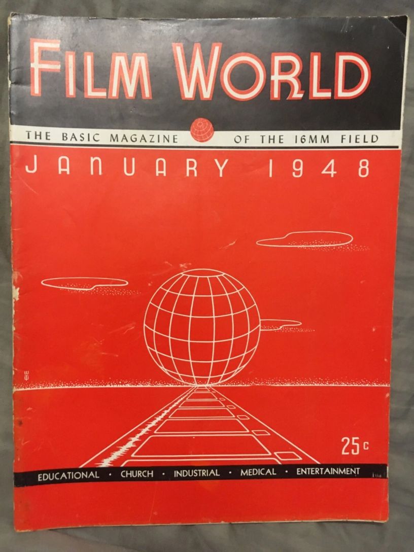 FILM WORLD AND AV WORLD NEWS magazine cover  January 1948