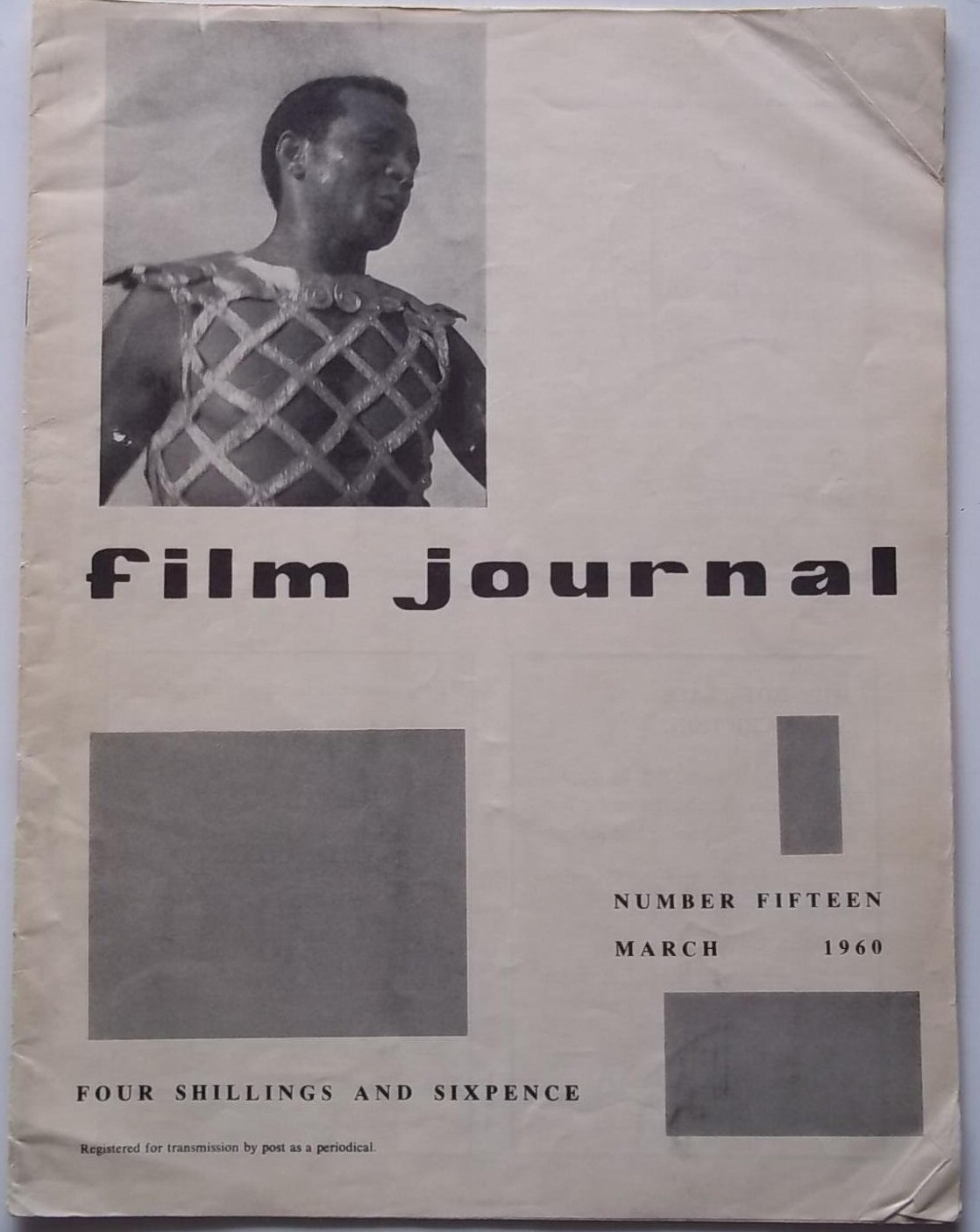 FILM JOURNAL magazine side cover Issue 15  March 1960
