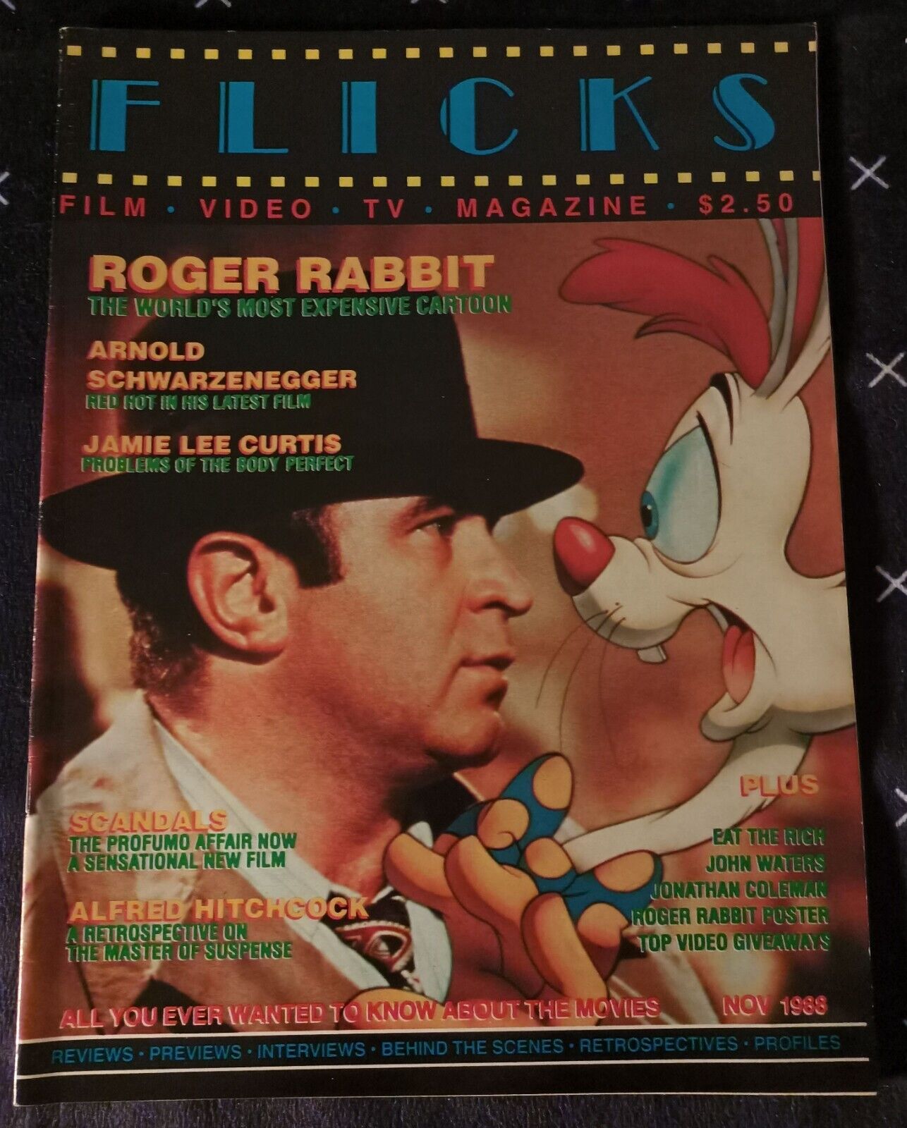 FLICKS (AU) magazine side cover  November 1988