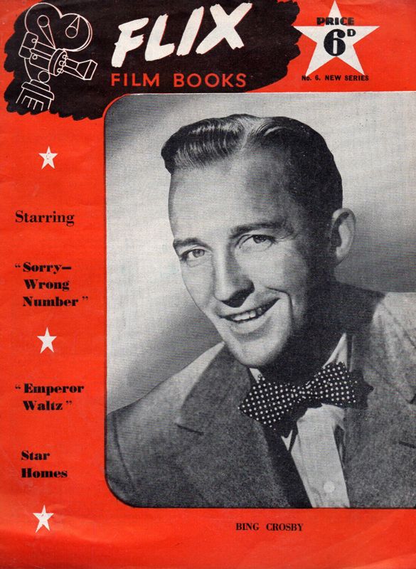 FLIX FILM BOOKS magazine side cover Issue 6  1949
