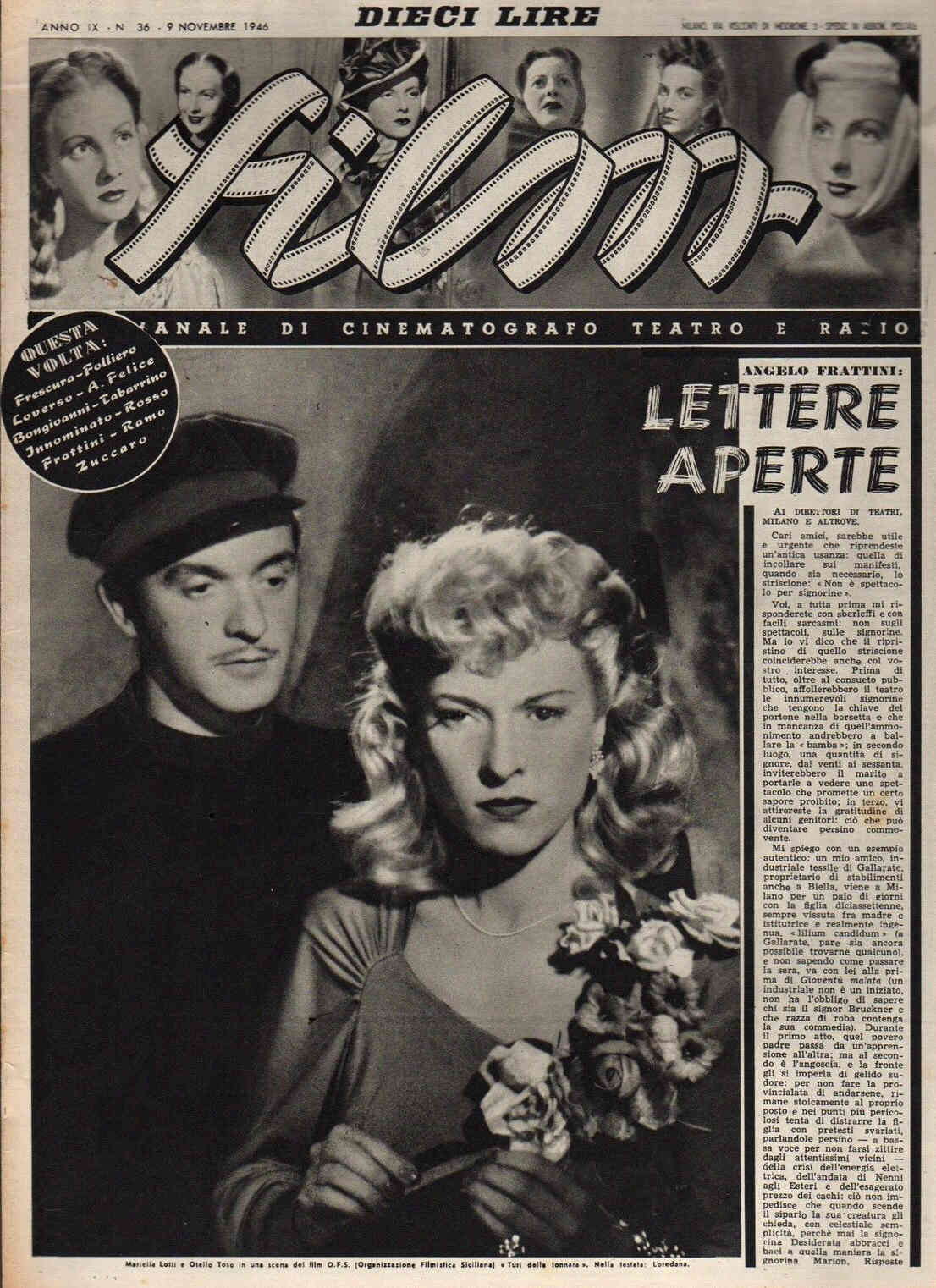 FILM (1938-50) magazine cover Issue 36 9 November 1946