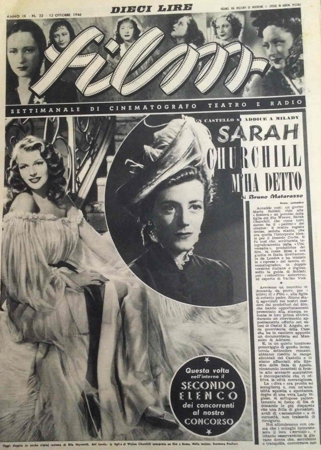 FILM (1938-50) magazine cover Issue 32 12 October 1946