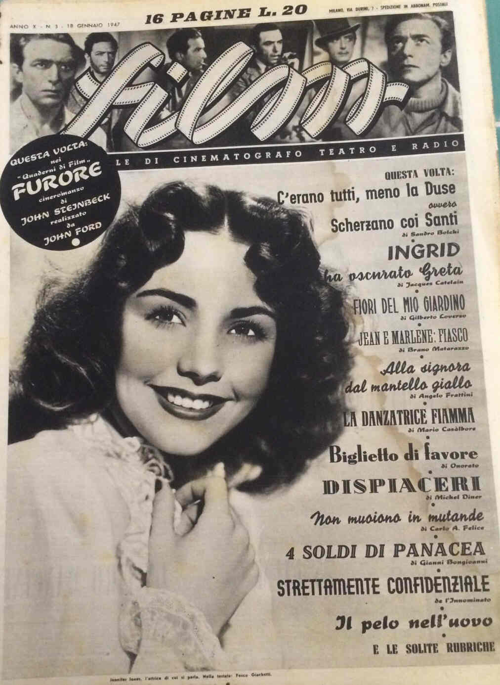 FILM (1938-50) magazine cover Issue 3 18 January 1947